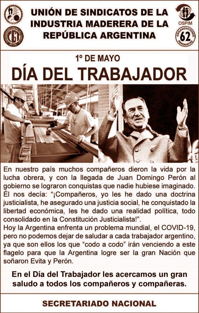 La USIMRA saludó al pueblo maderero