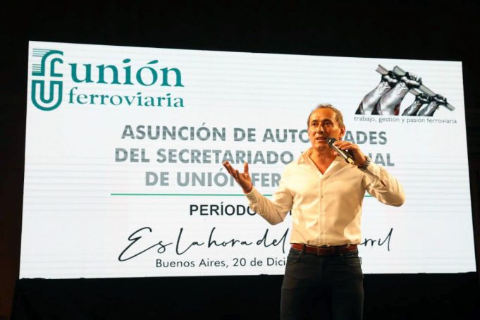 UNIÓN FERROVIARIA: SASIA asumió en compañía del Gabinete Nacional y el Movimiento Obrero