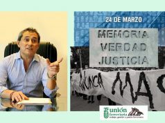 NUNCA MÁS: La UNIÓN FERROVIARIA reivindica la MEMORIA COLECTIVA por la VERDAD y la JUSTICIA