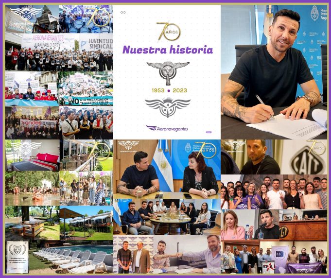 AERONAVEGANTES celebró su 70 Aniversario fundacional reivindicando conquistas y su espíritu de lucha
