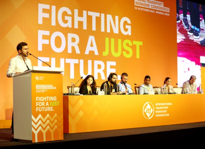ITF JUVENTUD: HORACIO CALCULLI en la Conferencia Mundial de Juventud 2023 en India de la Internacional del Transporte