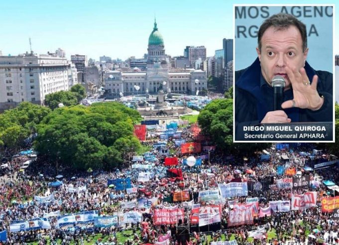 Gremial del TURF APHARA repudió la represión a manifestantes de un gobierno de espaldas al PUEBLO