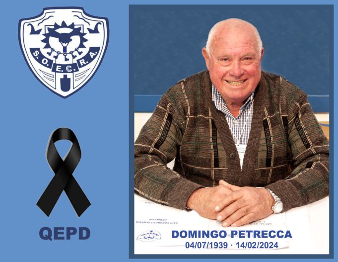 El SOECRA, el Movimiento Obrero Organizado y las 62 lloran la partida del histórico MINGO PETRECCA