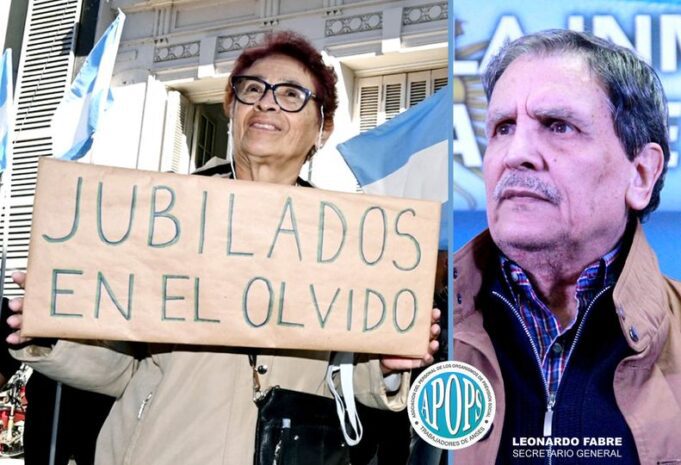 APOPS convocó a marchar este MIE 11/9 CONTRA el VETO y la REPRESIÓN en defensa de los JUBILADOS