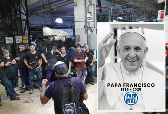 UOETSyLRA: La partida de nuestro PAPA FRANCISCO «representa una gran pérdida para la humanidad»