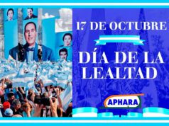 TURF NACIONAL: APHARA reivindicó el 17 OCT la LEALTAD a PERÓN y a un Proyecto de País Solidario y Productivo